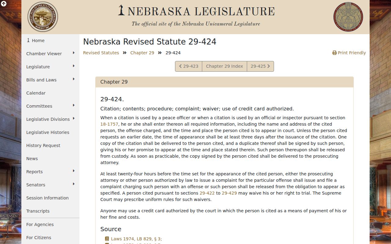Harlan County criminal docket Nebraska criminal statute source