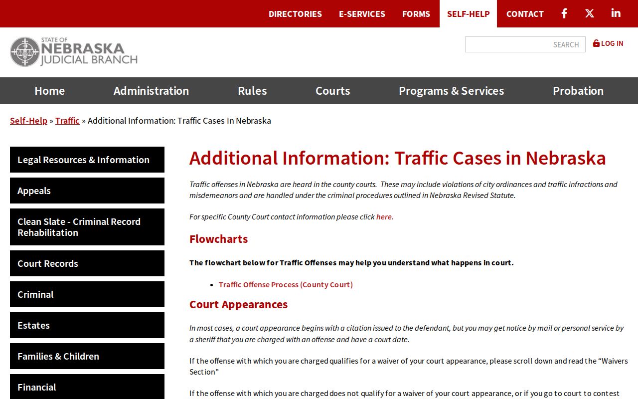 Harlan County traffic court records and Nebraska traffic case information